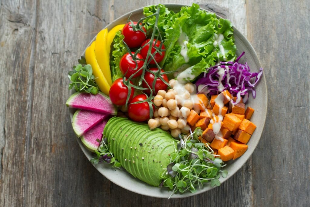 Fresh leafy greens arranged for harvest